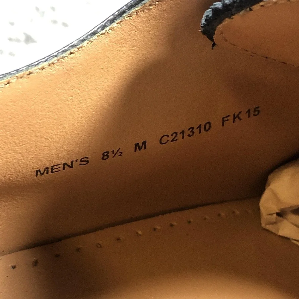 Cole Haan Williams Medallion Toe Shoes Mens Size 8.5 Blue Leather Wingtip